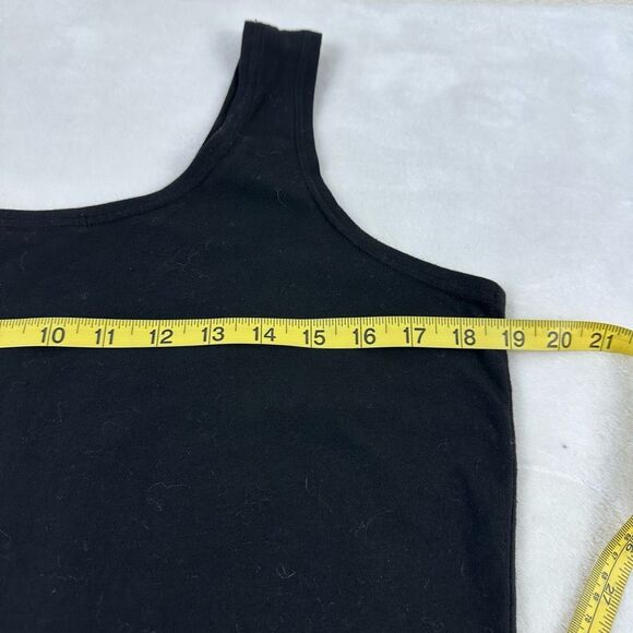 Cut Loose Women's Size XL Basic Stretch Cotton Tank Solid Black Casual Basic - Picture 6 of 7